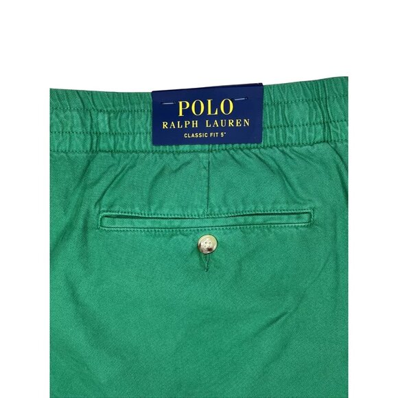 Polo Ralph Lauren Large Classic Fit 5" Prepster Elastic Waist Chino Shorts Green - Picture 9 of 9